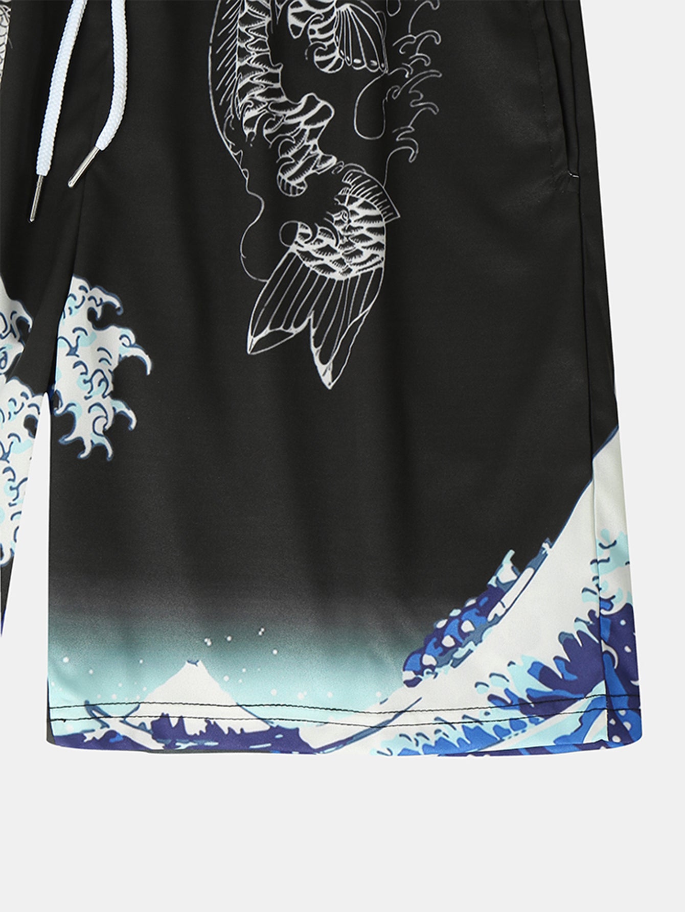 Wave Dragon Print Two-Piece Set
