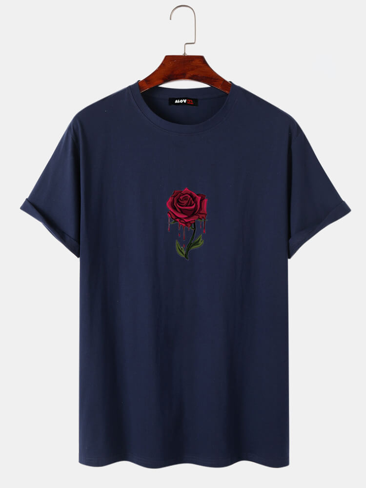 Blood Rose Cotton T-Shirt