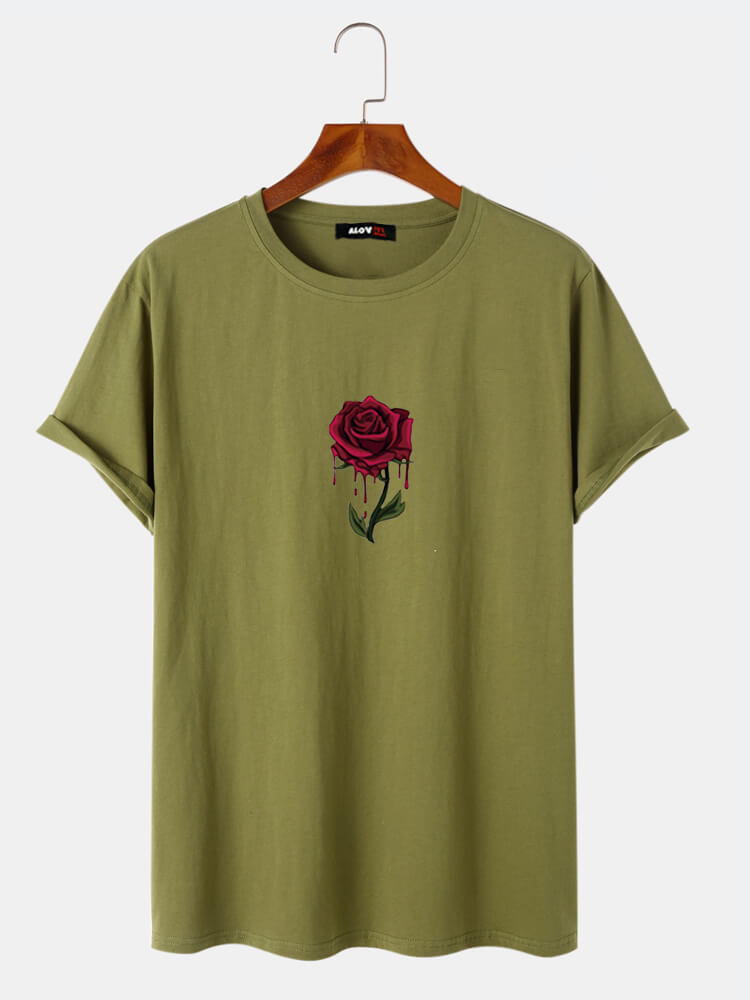 Blood Rose Cotton T-Shirt