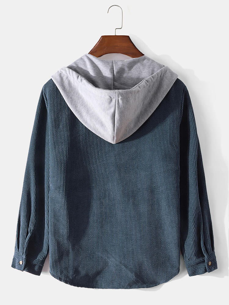 Corduroy Hooded Shirt