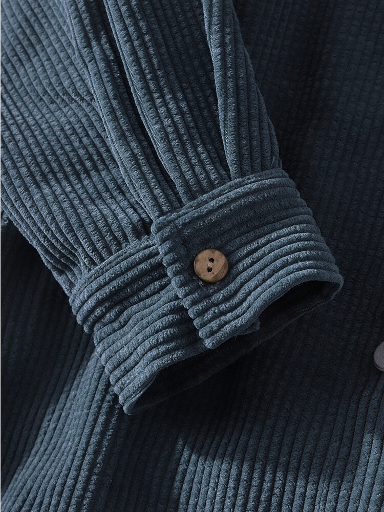 Corduroy Hooded Shirt