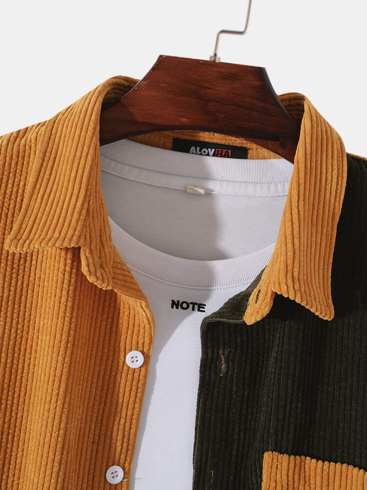 Corduroy Patchwork Shirt