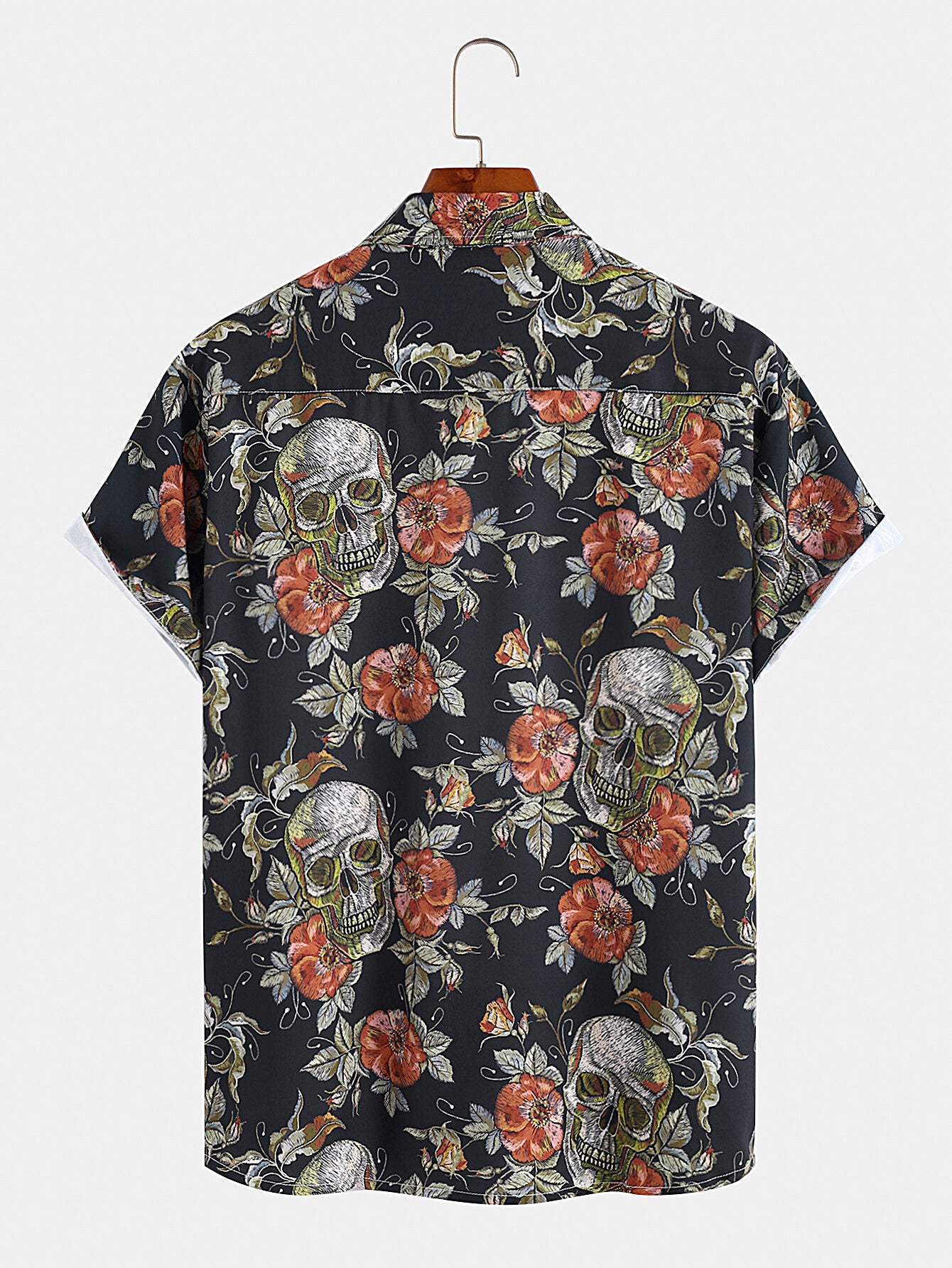 Rose Skull Print Shirt