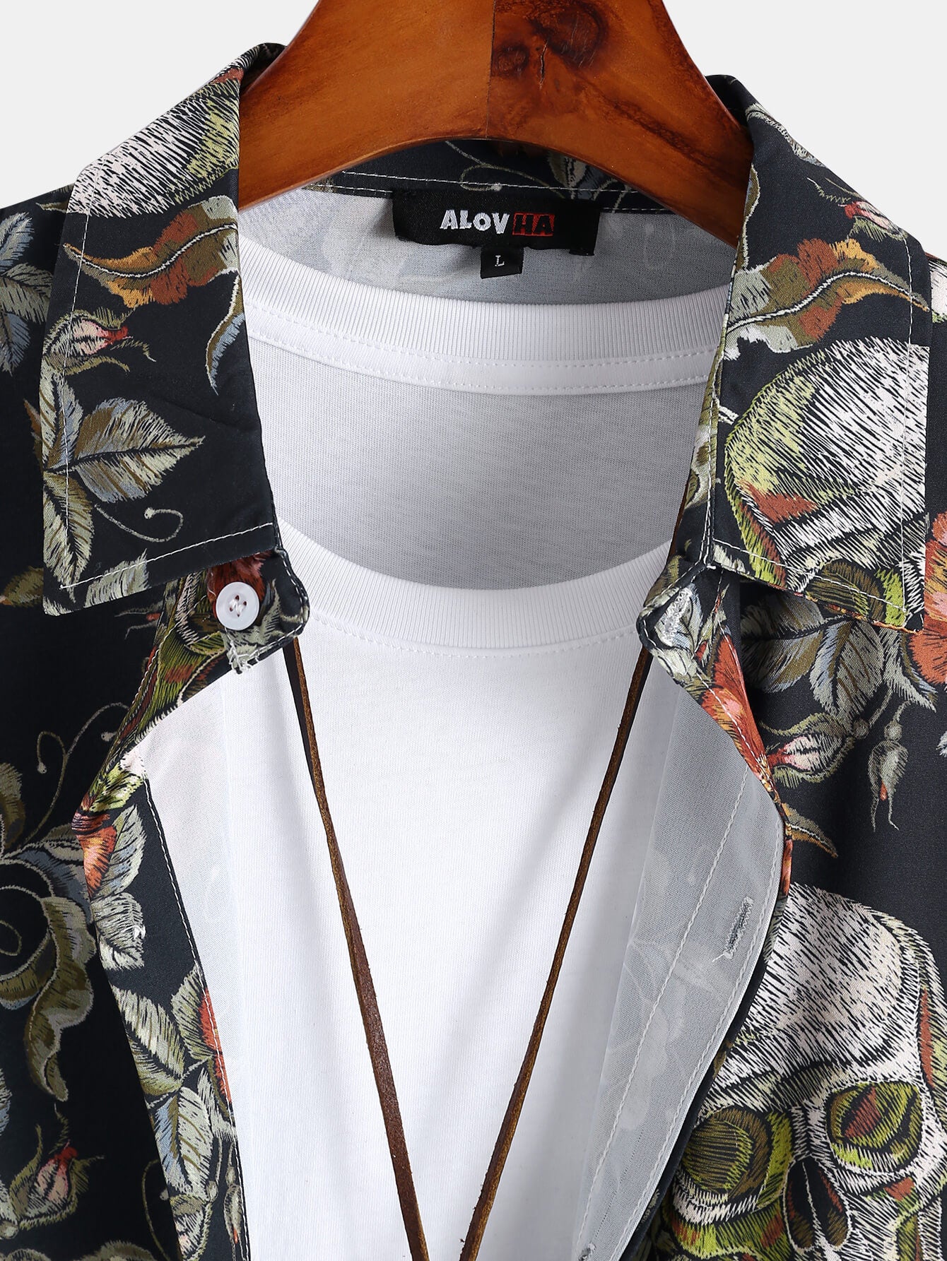 Rose Skull Print Shirt