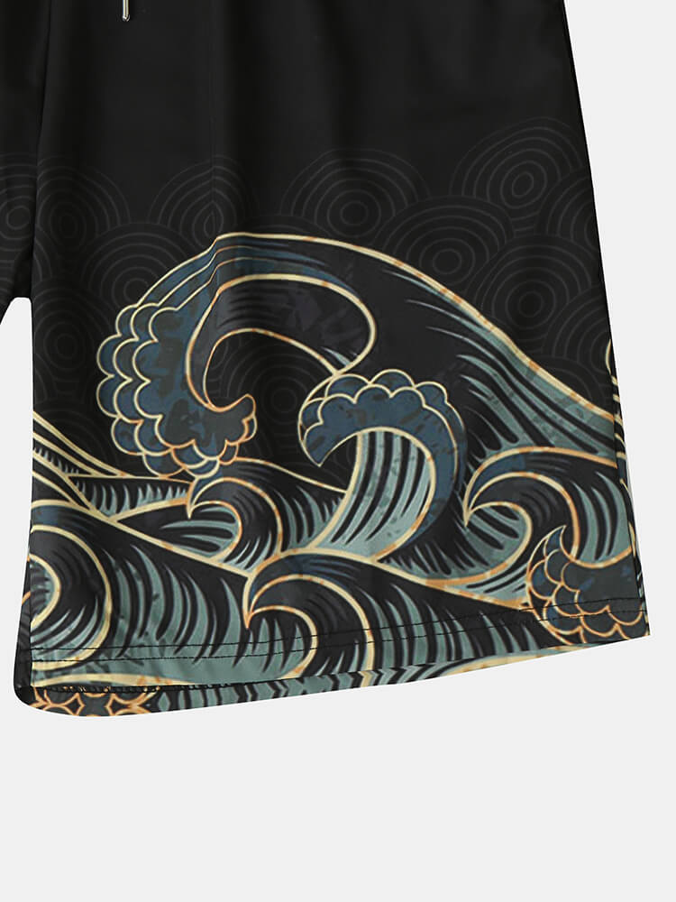Wave Print Two-Piece Set