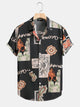 Vintage Ethnic Patchwork Print Short Sleeve Shirt