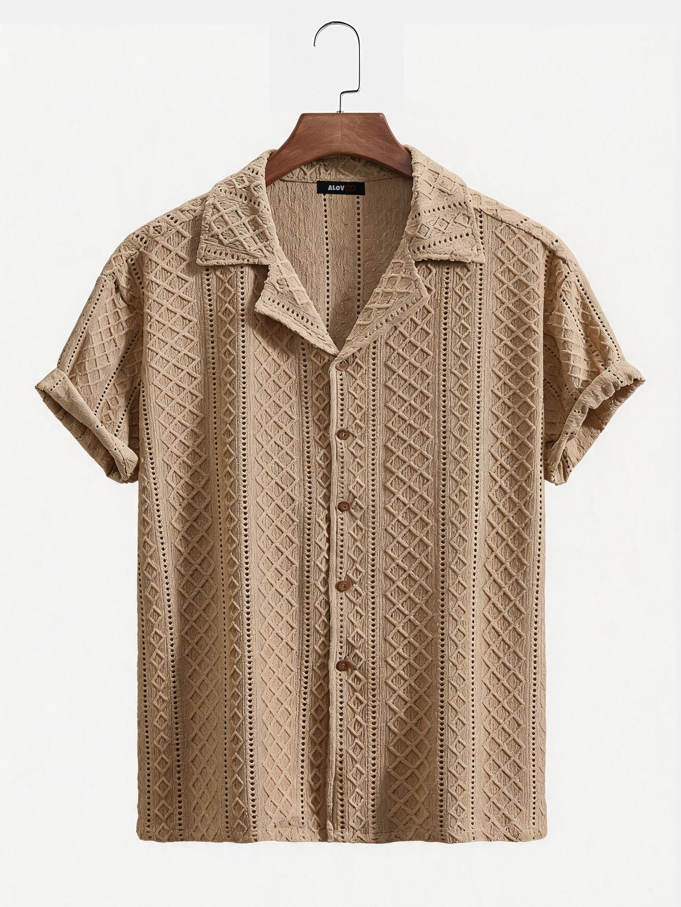 Hollow Out Diamond Texture Shirt