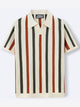 Retro Vertical Stripe Knitted Shirt