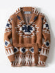 Aztec Pattern Belted Cardigan