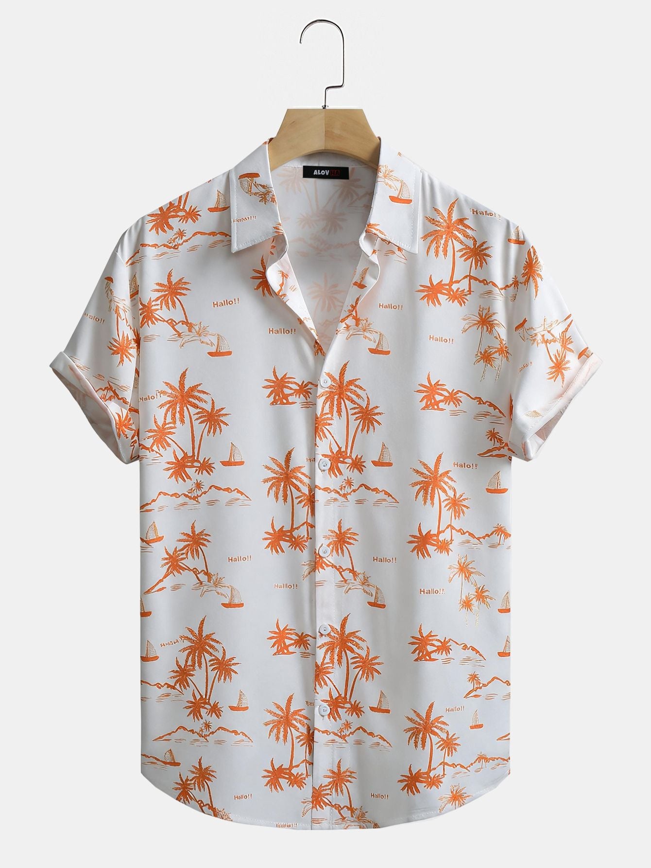 Tropical Palm Tree Print Short Sleeve Shirt