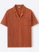 Hollow Out Textured Knit Shirt
