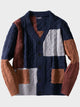 Colorblock Cable Knit Cardigan