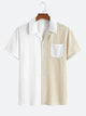 Block Textured Camp Collar Shirt