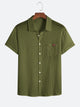 Textured Casual Multi-Colored Sleeved Shirt