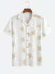 Multi-Color Palm Leaf Embroidered Camp Shirt
