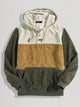 Casual Corduroy Patchwork Button-Up Hoodie
