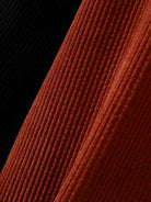 Casual Patchwork Corduroy Long-Sleeve Hoodie
