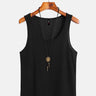 Casual Solid Color Knitted Vest Men's Loose Round Neck Sleeveless Vest