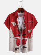 Christmas Santa Claus Print Shirt