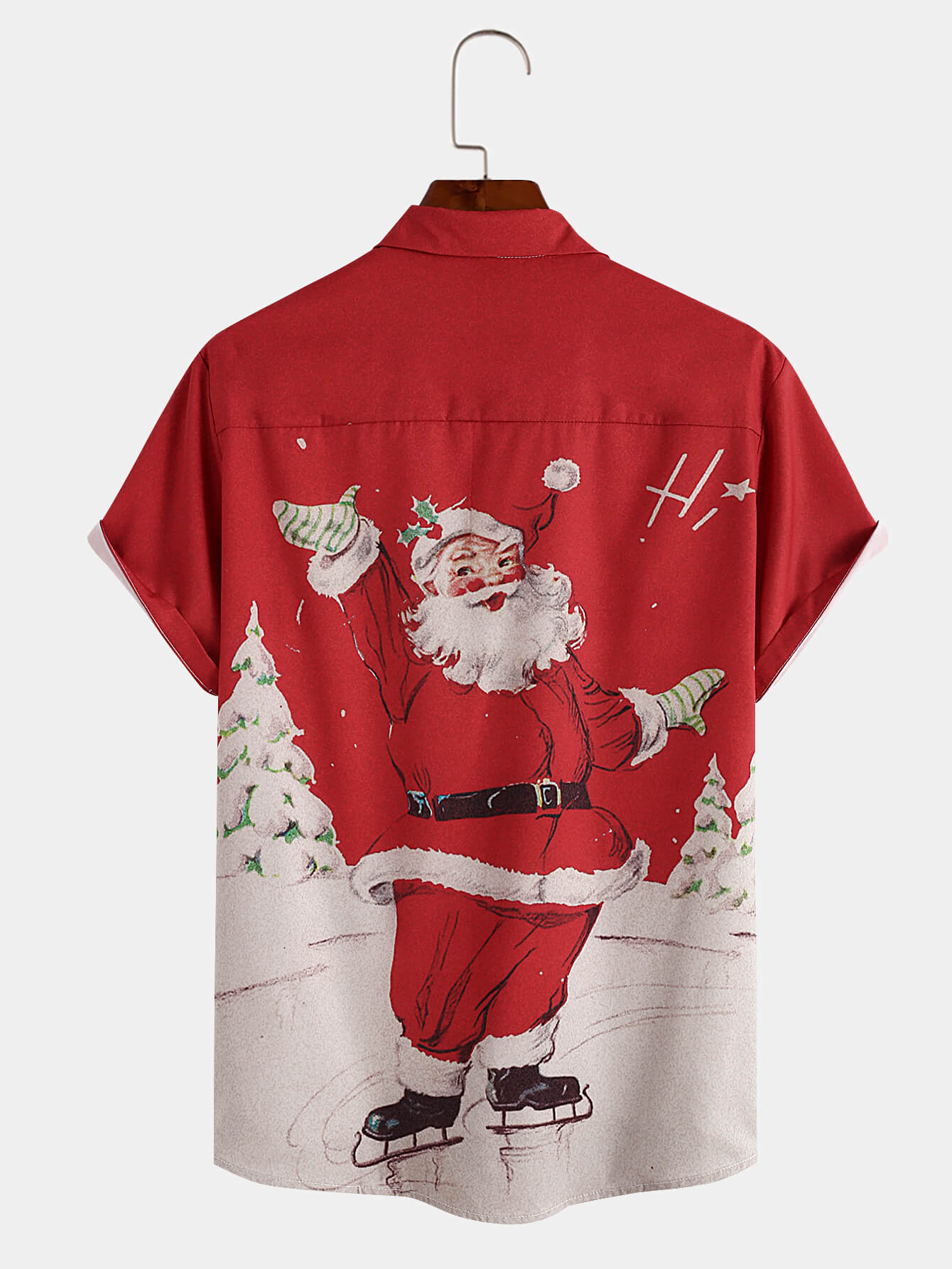 Christmas Santa Claus Print Shirt