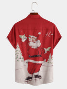 Christmas Santa Claus Print Shirt