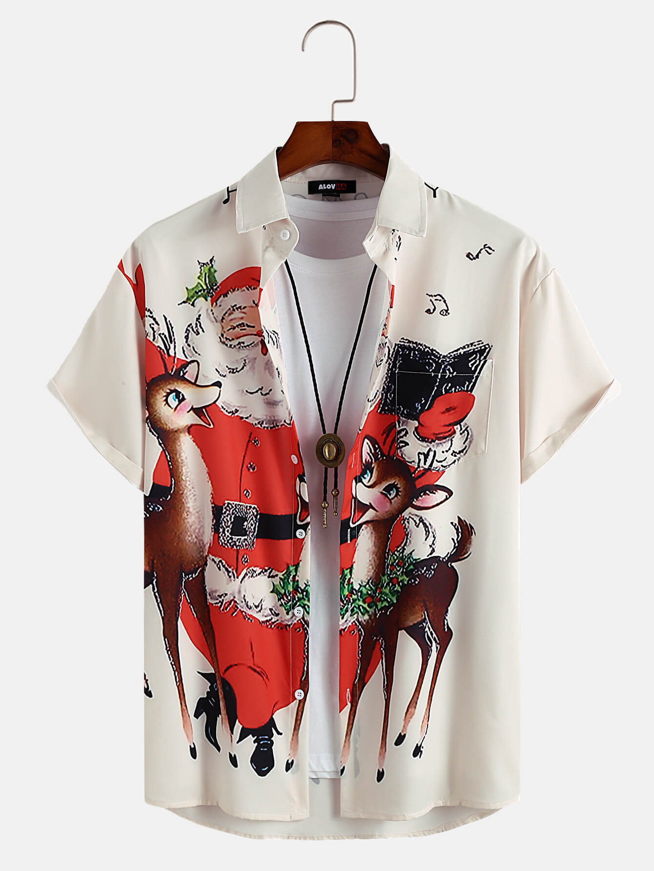 Christmas Santa Print Shirt