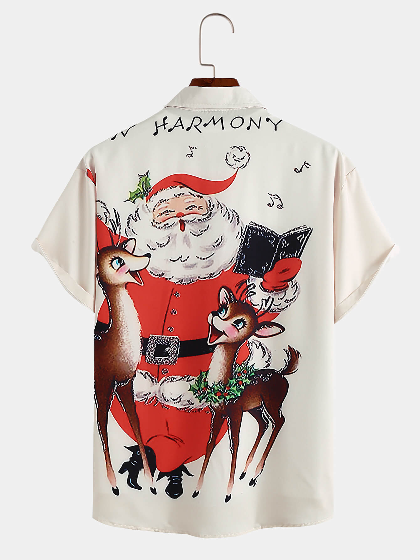 Christmas Santa Print Shirt