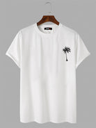 Coconut Palm Print Cotton T-Shirt