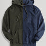 Corduroy Black And White Patchwork Pocket Hoodie