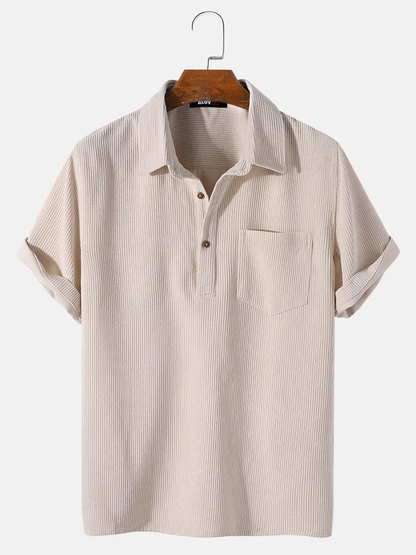 Corduroy Texture Solid Color Versatile Shirt
