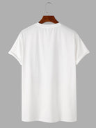 Cotton Solid Graphic T-Shirt