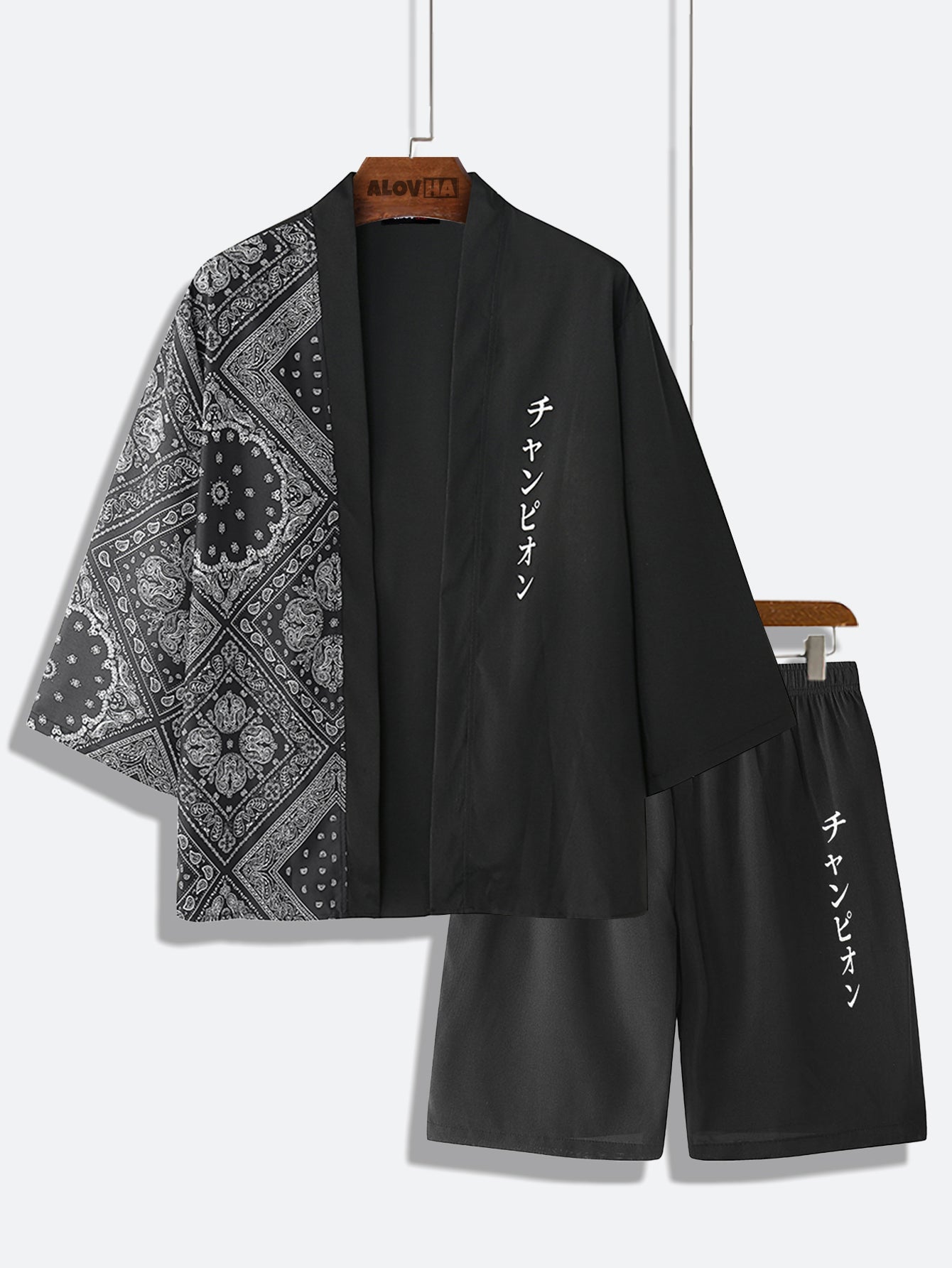 Ethnic Cashew Nut Flower Element Kimono Two Sets