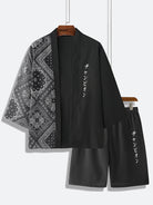 Ethnic Cashew Nut Flower Element Kimono Two Sets