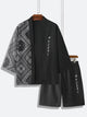 Ethnic Cashew Nut Flower Element Kimono Two Sets