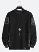Ethnic Style Crew Neck Paisley Print Pullover