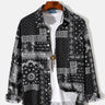 Ethnic Irregular Paisley Print Long Sleeve Shirt