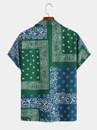 Ethnic Paisley Floral Lapel Shirt