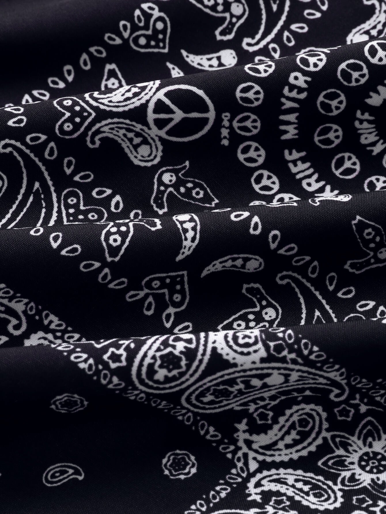 Ethnic Paisley Pattern Lapel Shirt