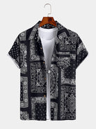 Ethnic Paisley Pattern Lapel Shirt
