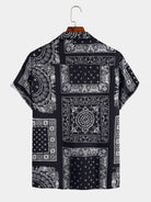 Ethnic Paisley Pattern Lapel Shirt