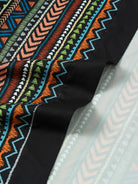 Ethnic Stripe Print Kimono Set