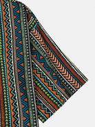 Ethnic Stripe Print Kimono Set