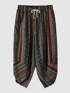 Ethnic Stripe Print Kimono Set
