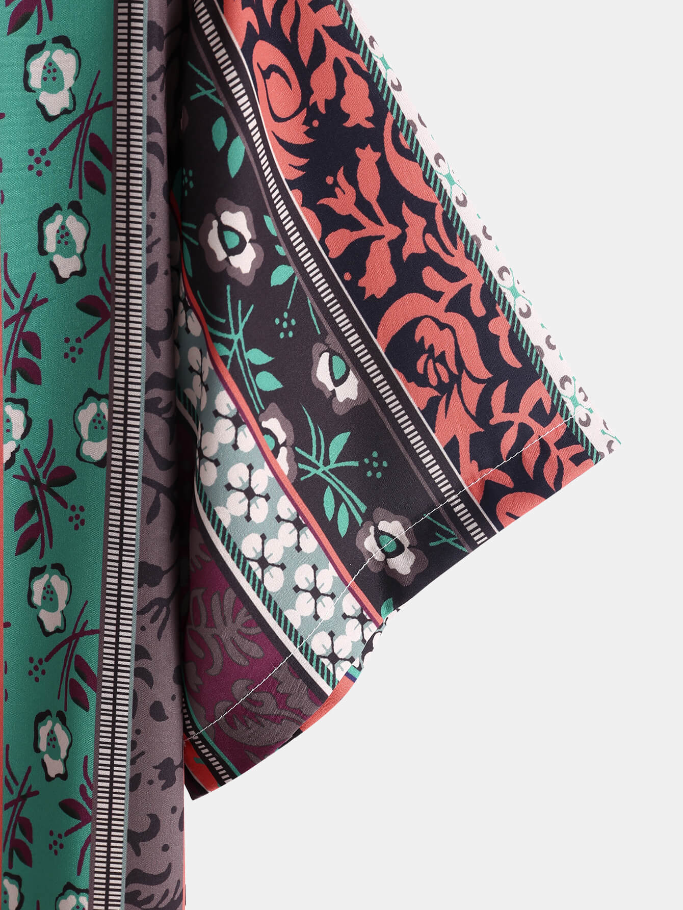 Ethnic Striped Floral Shirt