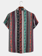 Ethnic Striped Floral Shirt