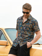 Ethnic Totem Lapel Shirt