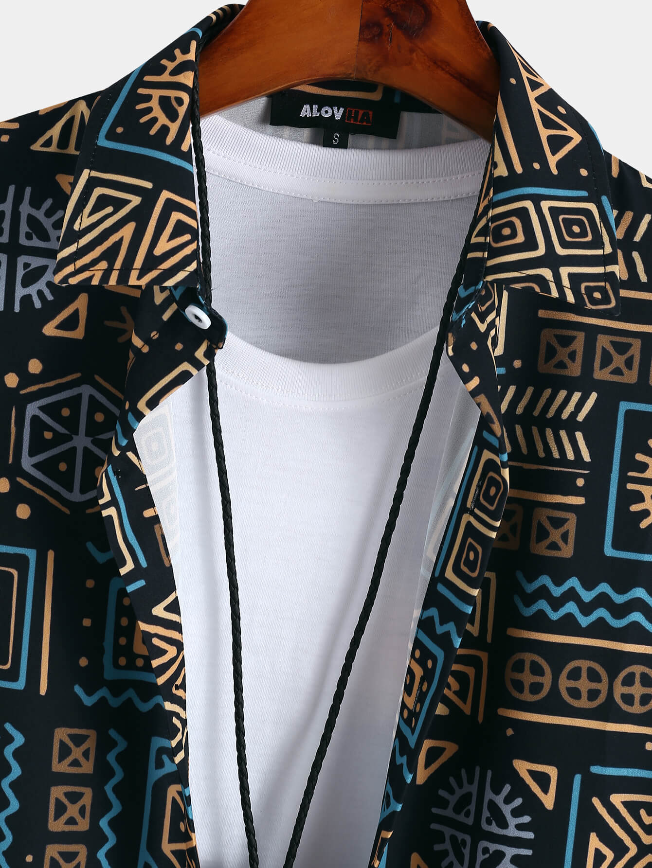 Ethnic Totem Lapel Shirt