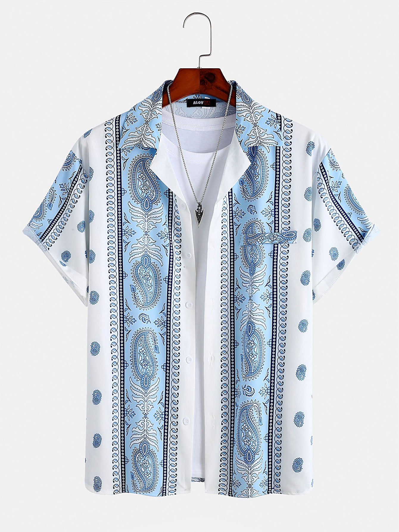 Ethnic Totem Paisley Lapel Shirt
