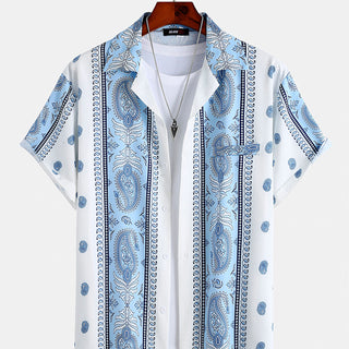 Ethnic Totem Paisley Lapel Shirt