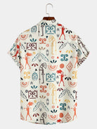 Ethnic Totem Retro Lapel Shirt